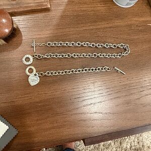 Silver Chain Necklace and bracelet